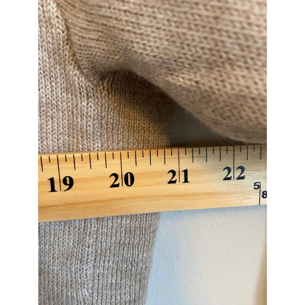 Paka Royal Alpaca Blend Pullover Hoodie Oatmeal Beige Knit Sweater Unisex XL - Picture 5 of 6